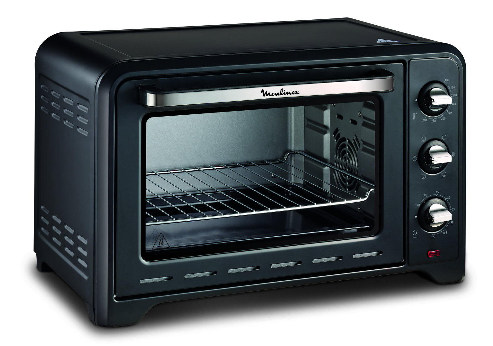 Moulinex Ox4648 Optimo Forno Elettrico Ventilato 33 Litri, Potenza 1600 W,  Max 120°C, Forno per Pizza, Carne, Pesce, Dolci, Fornetto Elettrico, 6  Modalità di Cottura, Timer, 2 Accessori, Nero : : Casa e cucina