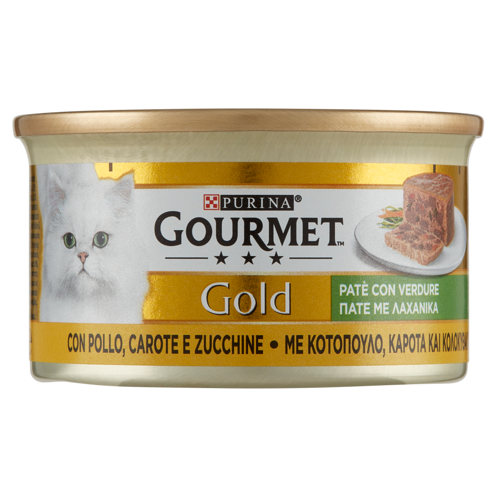 PURINA GOURMET Gold Patè con Verdure con Pollo, Carote e Zucchine 85 g