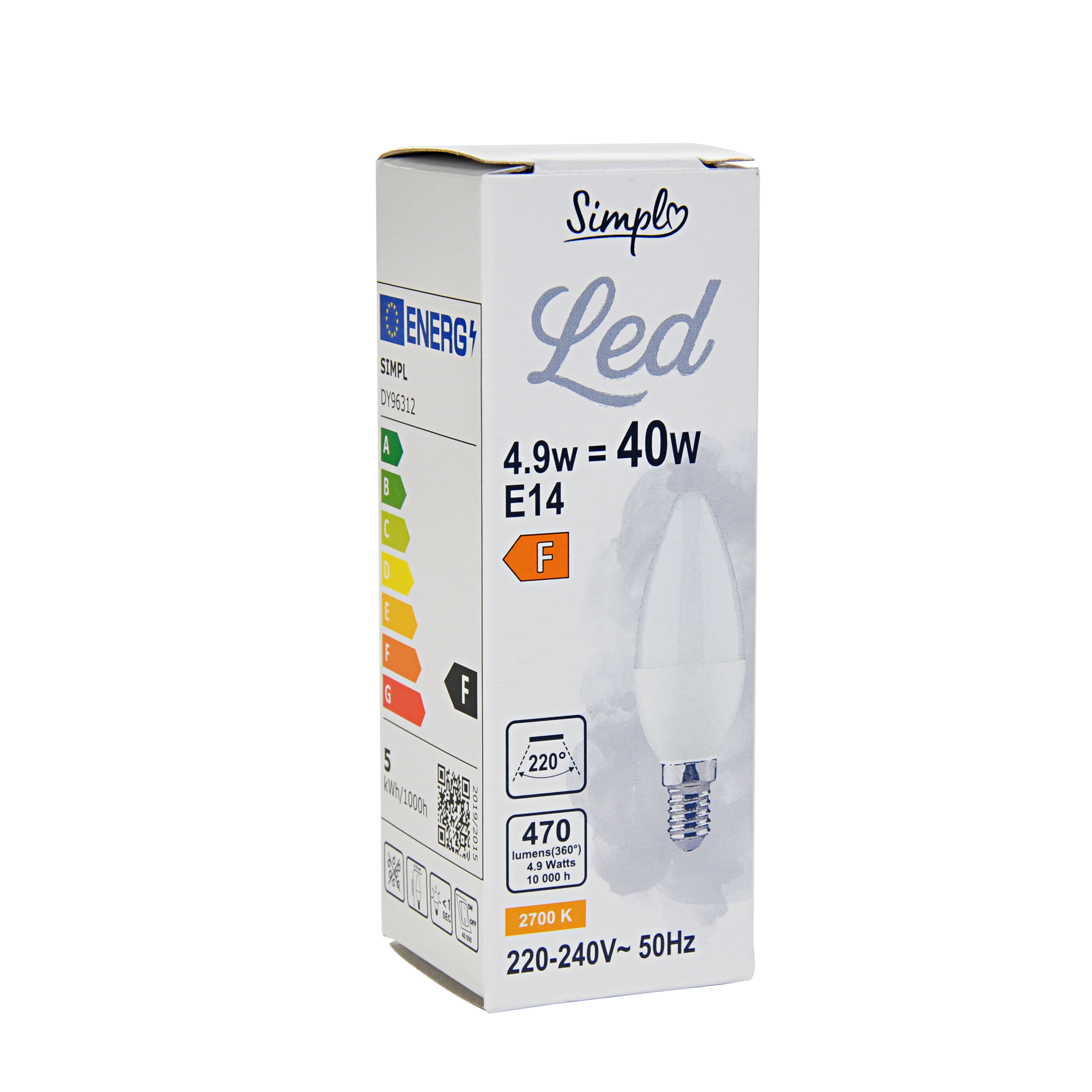 Simpl LED Candela 40W E14 WW