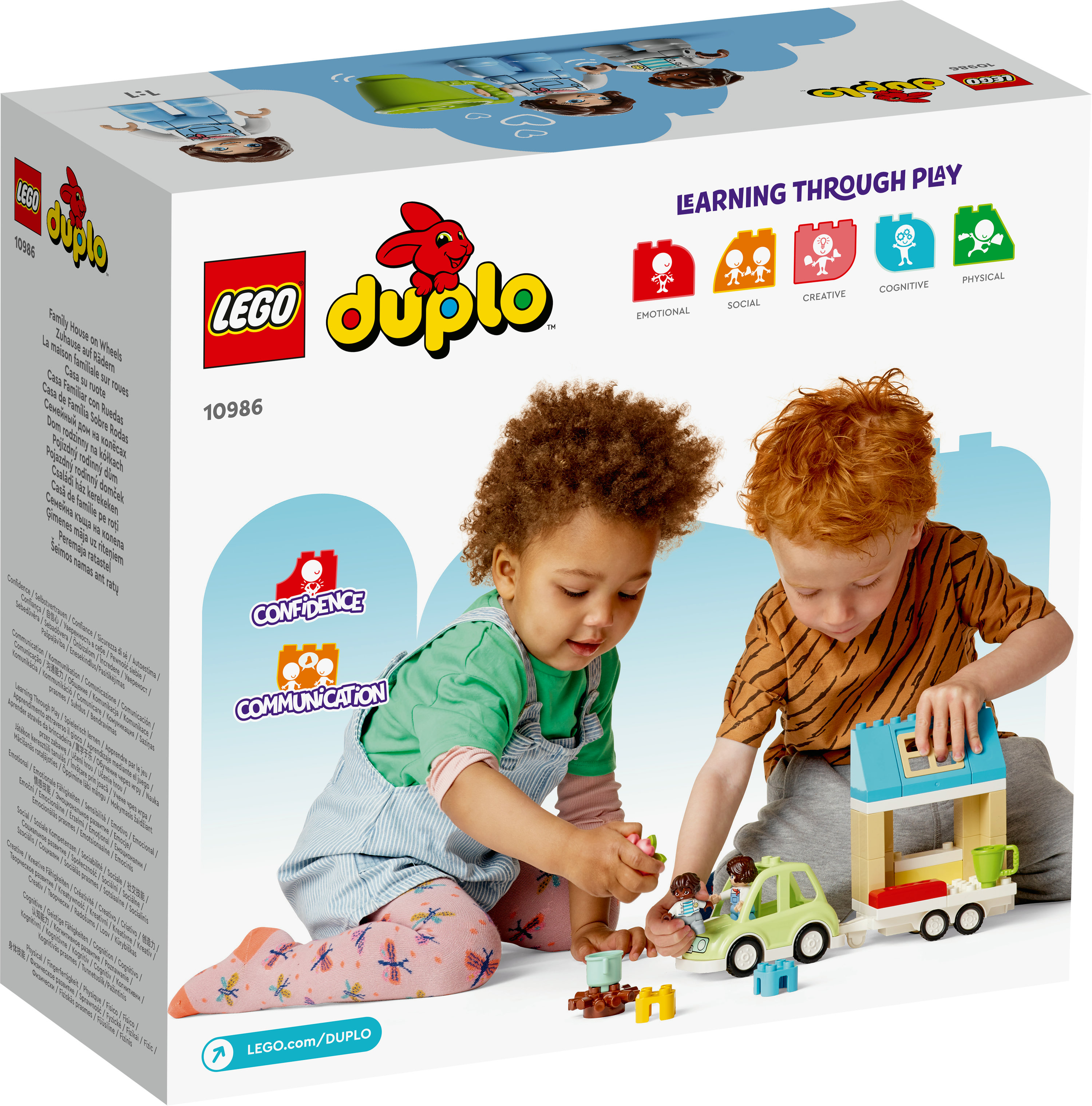 LEGO DUPLO Town 10986 Casa su Ruote, Set da Campeggio con Mattoncini Grandi,  Macchina Giocattolo per Bambini dai 2 Anni - LEGO - Duplo Town - Edifici e  architettura - Giocattoli