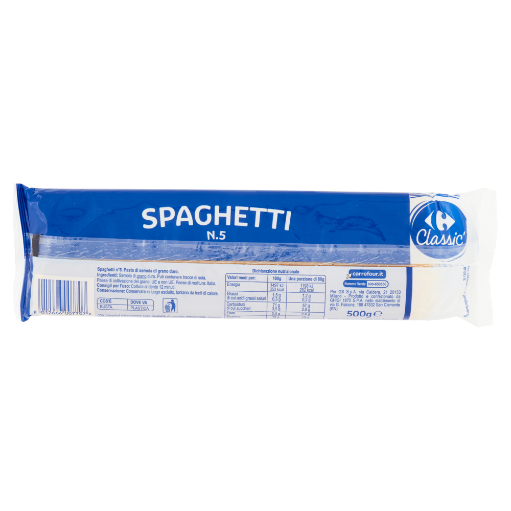 Carrefour Classic Spaghetti N.5 500 g