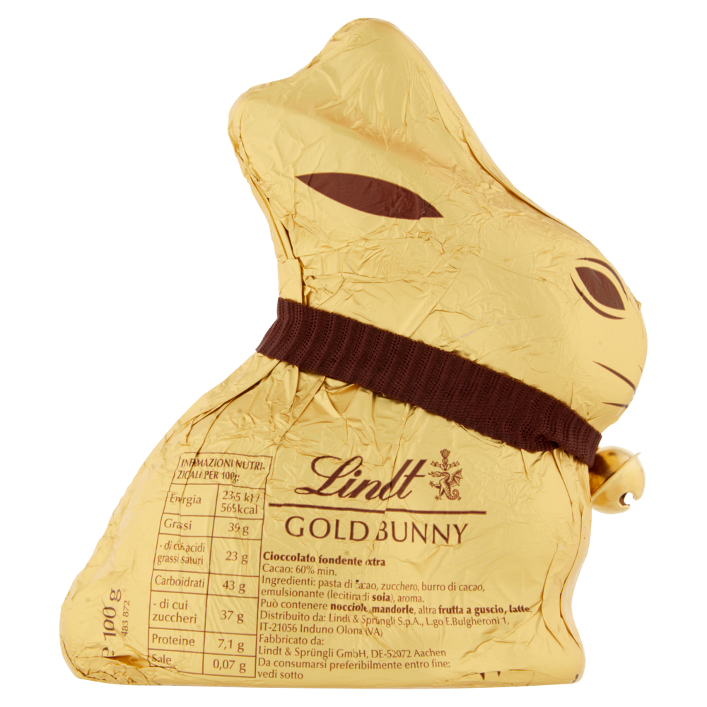 Lindt Gold Bunny Coniglietto Pasqua Cioccolato Fondente 100g Carrefour