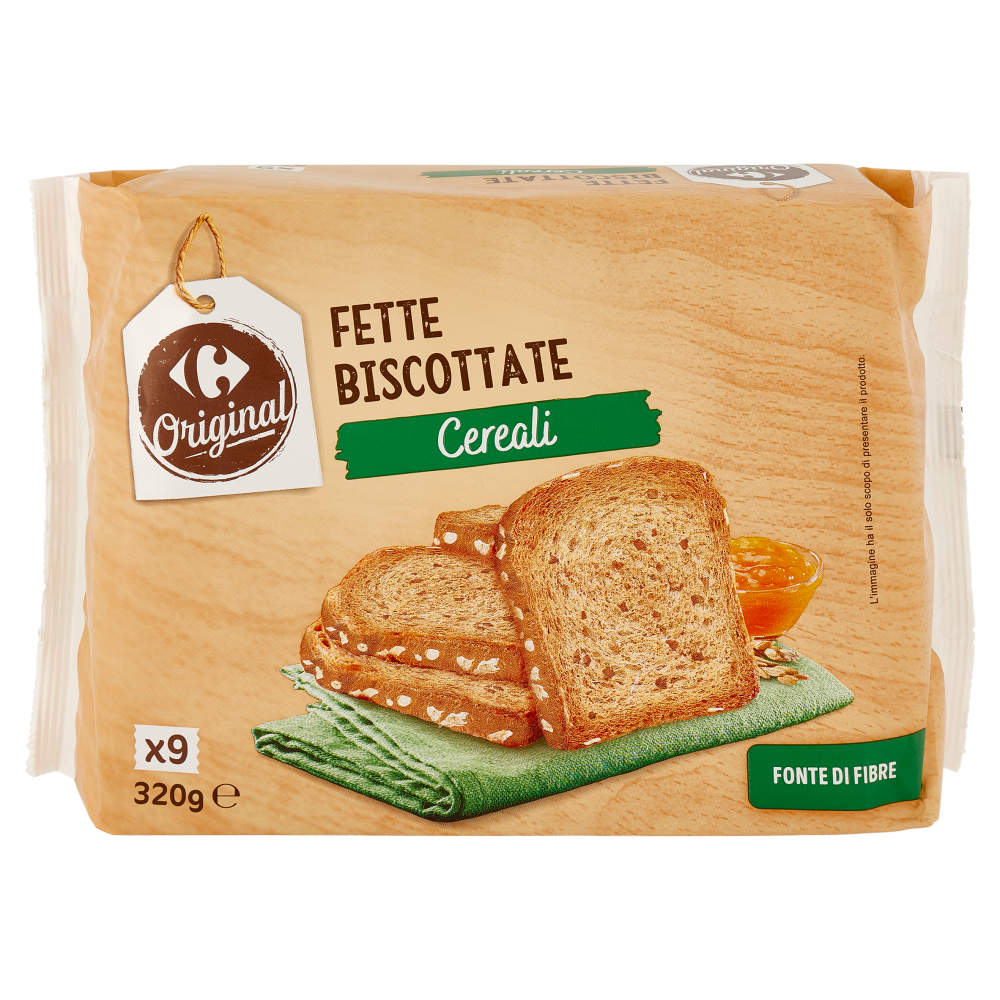 Carrefour Fette Biscottate Cereali 9 x 36 g