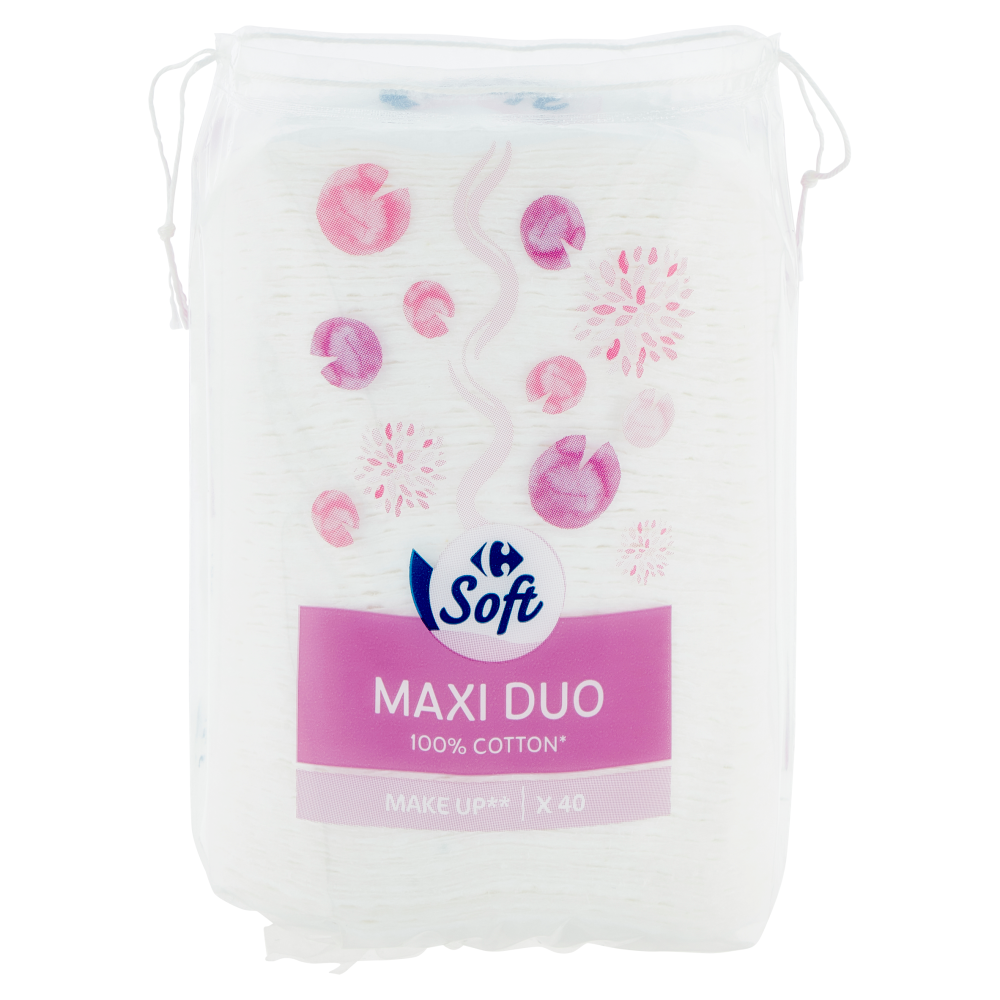 Carrefour Soft Maxi Duo 100% Cotton* 40 pz