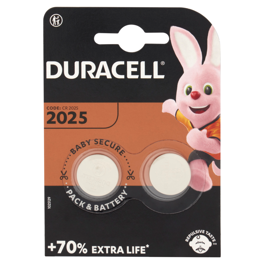 Duracell 2025 Batteria Bottone al Litio Specialistica 3V confezione da