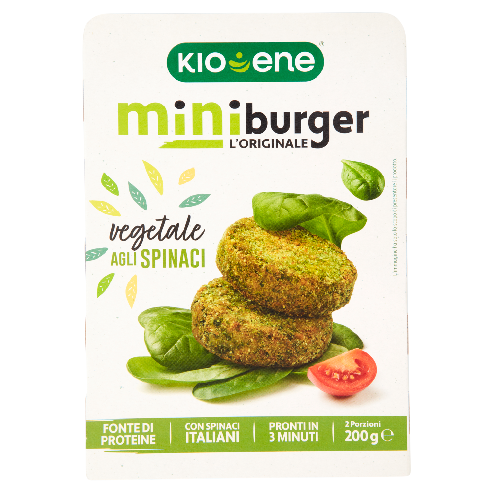 Kioene miniburger l'Originale vegetale agli Spinaci 200 g