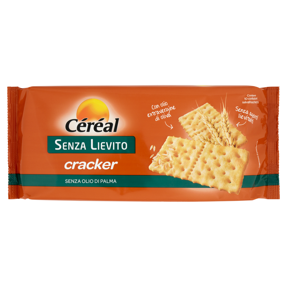 Céréal, Crackers Senza Lievito, Senza Olio di Palma, con fibre e farina di  frumento - 10 x 25 g