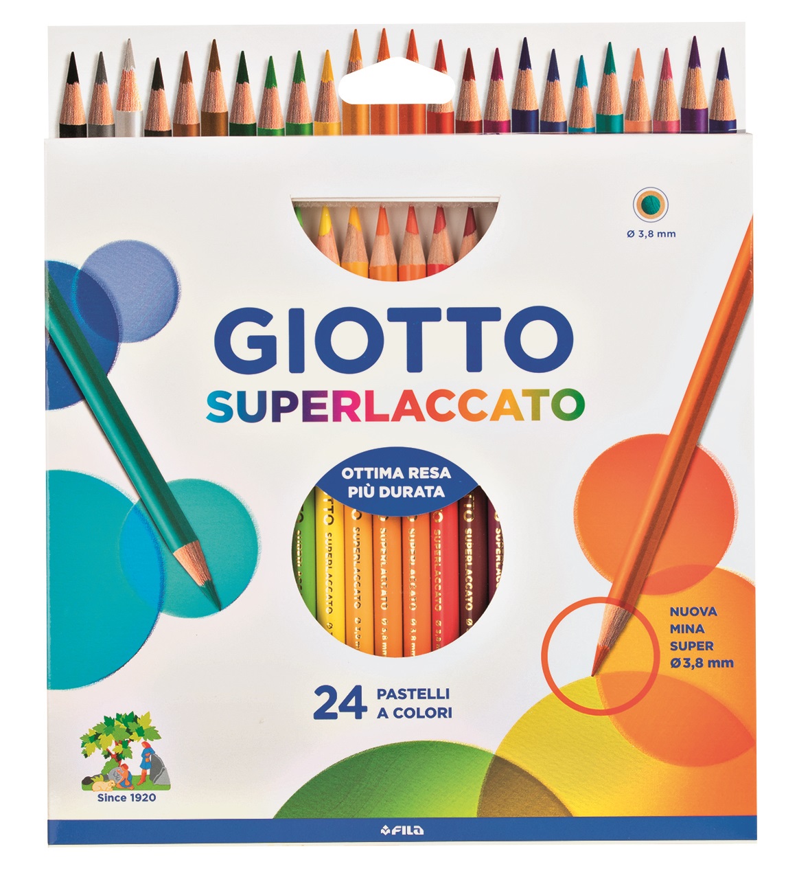 GIOTTO - 23580000 - Matite colorate supermina assortiti astuccio
