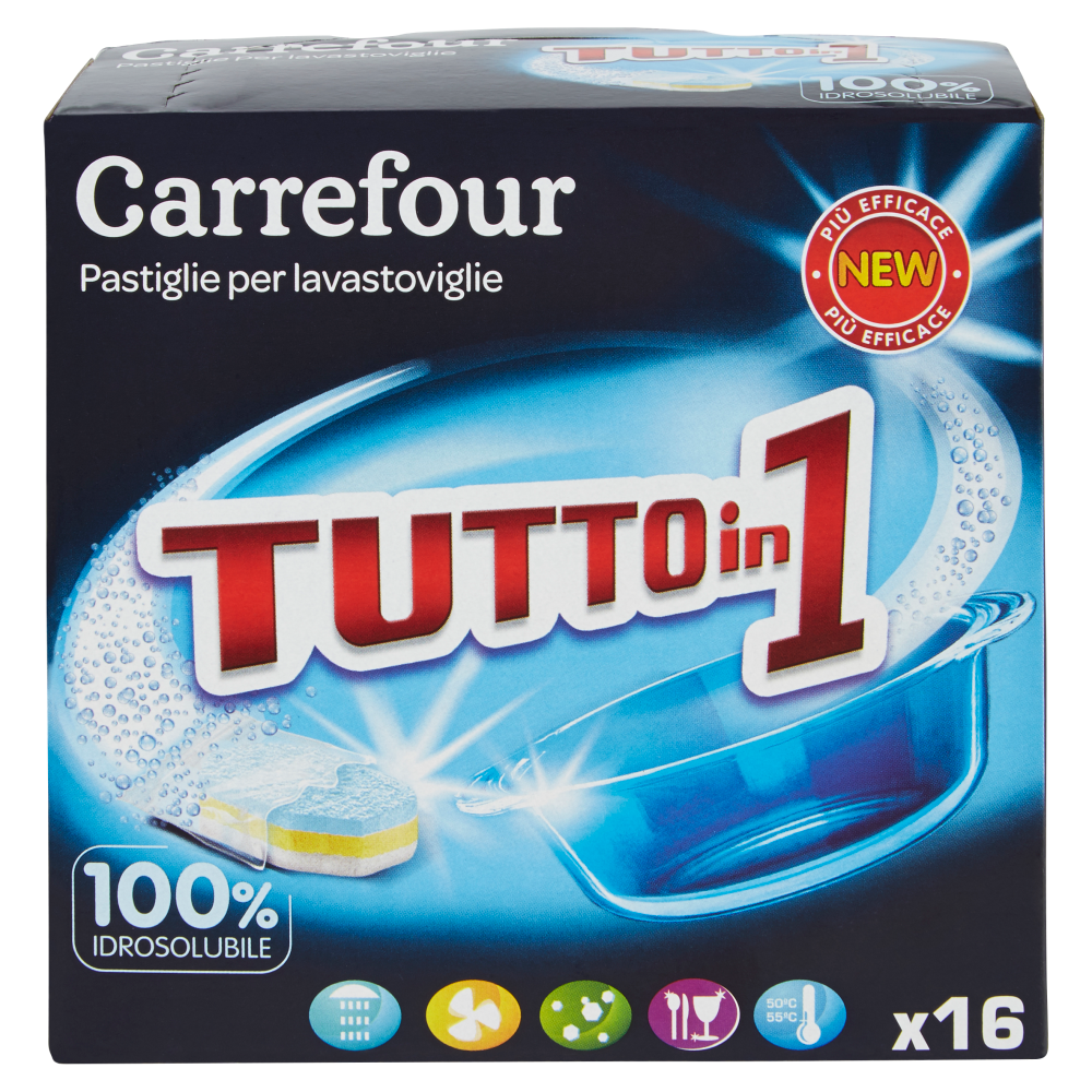 Carrefour Pastiglie Per Lavastoviglie Tutto In 1 16 X 16 G Carrefour