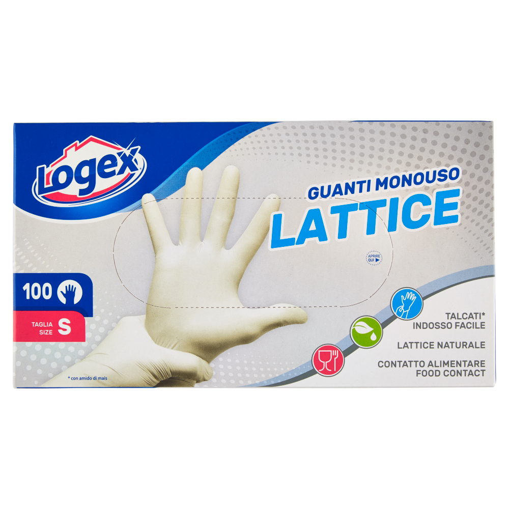 Guanti in lattice floccato 60gr gialli Logica LEMON60 taglia S-XL