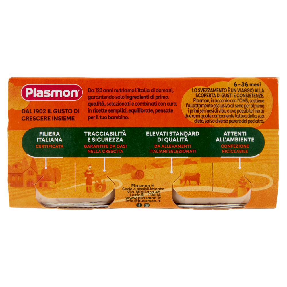 Plasmon Omogeneizzato Vitello Prosciutto* con cereale 2 x 80 g