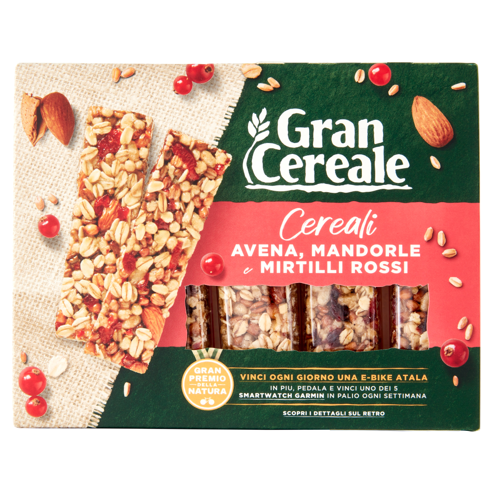 Gran Cereale Barrette di Cereali con Avena Mandorle e Mirtilli Rossi 135 g