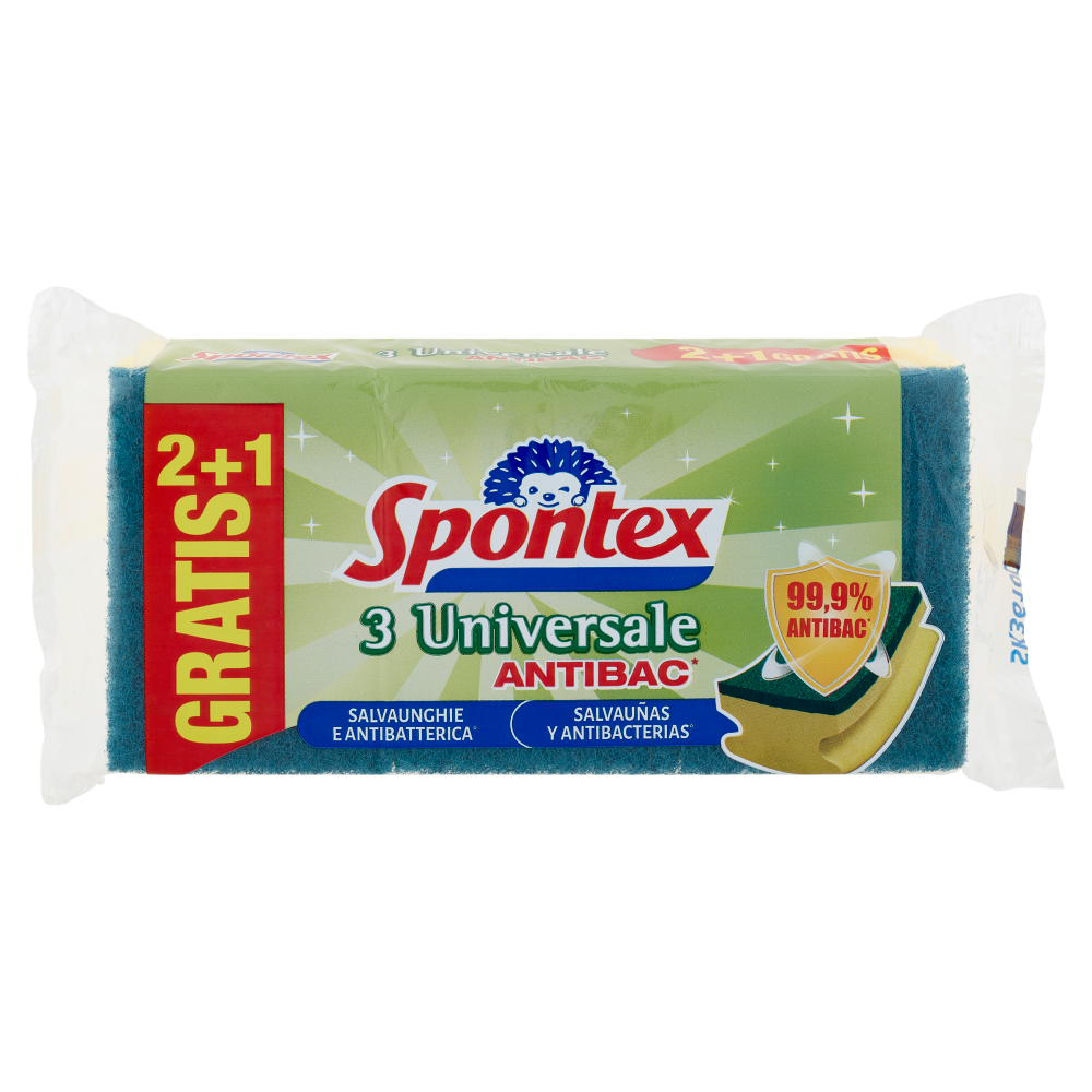 Spontex Spugna Abrasiva Universale Salvaunghie X2+1 | Carrefour