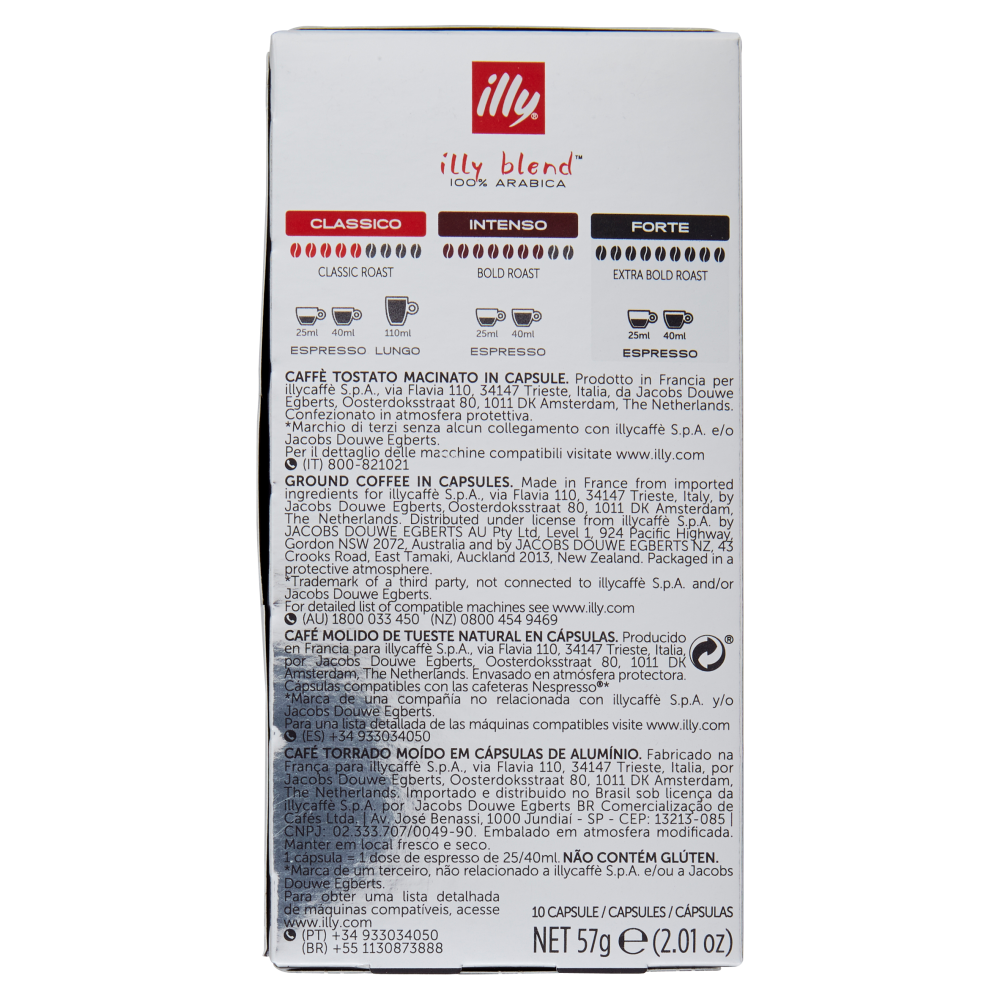 illy Forte Espresso 10 Capsule Compatibili con le Macchine Nespresso* 57 g