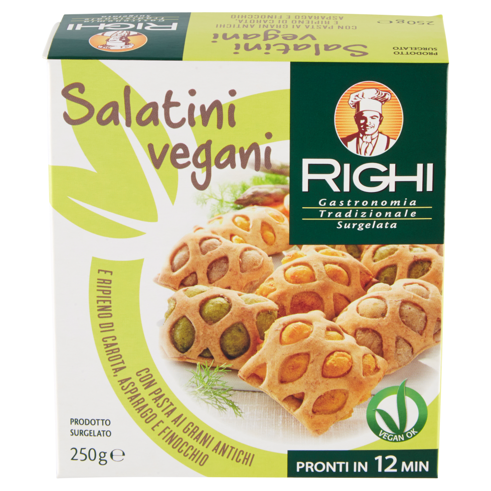 Righi Salatini Vegani Con Pasta Ai Grani Antichi E Ripieno Di Carota Asparago E Finocchio 250 G Carrefour