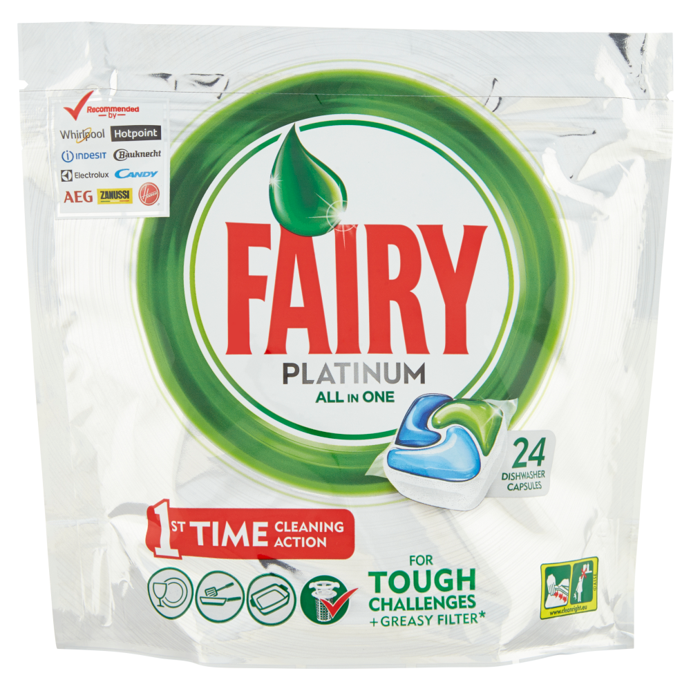 Fairy Platinum Detersivo In Caps Per Lavastoviglie Confezione Da 24 Pastiglie Carrefour