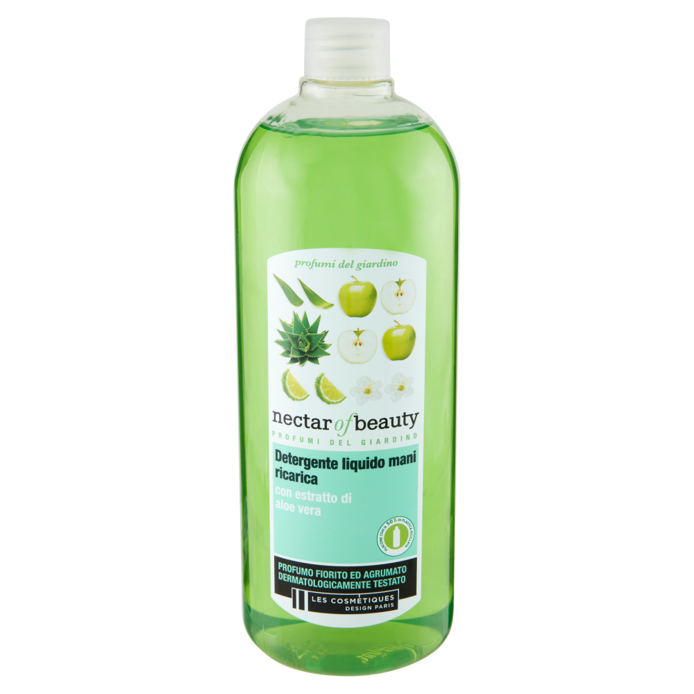 Les Cosmétiques Design Paris nectar of beauty Detergente liquido mani  ricarica aloe vera 1000 ml