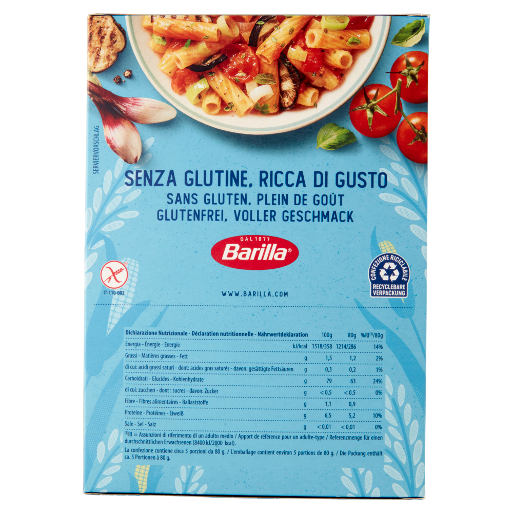 Barilla Pasta Tortiglioni Senza Glutine 400 g