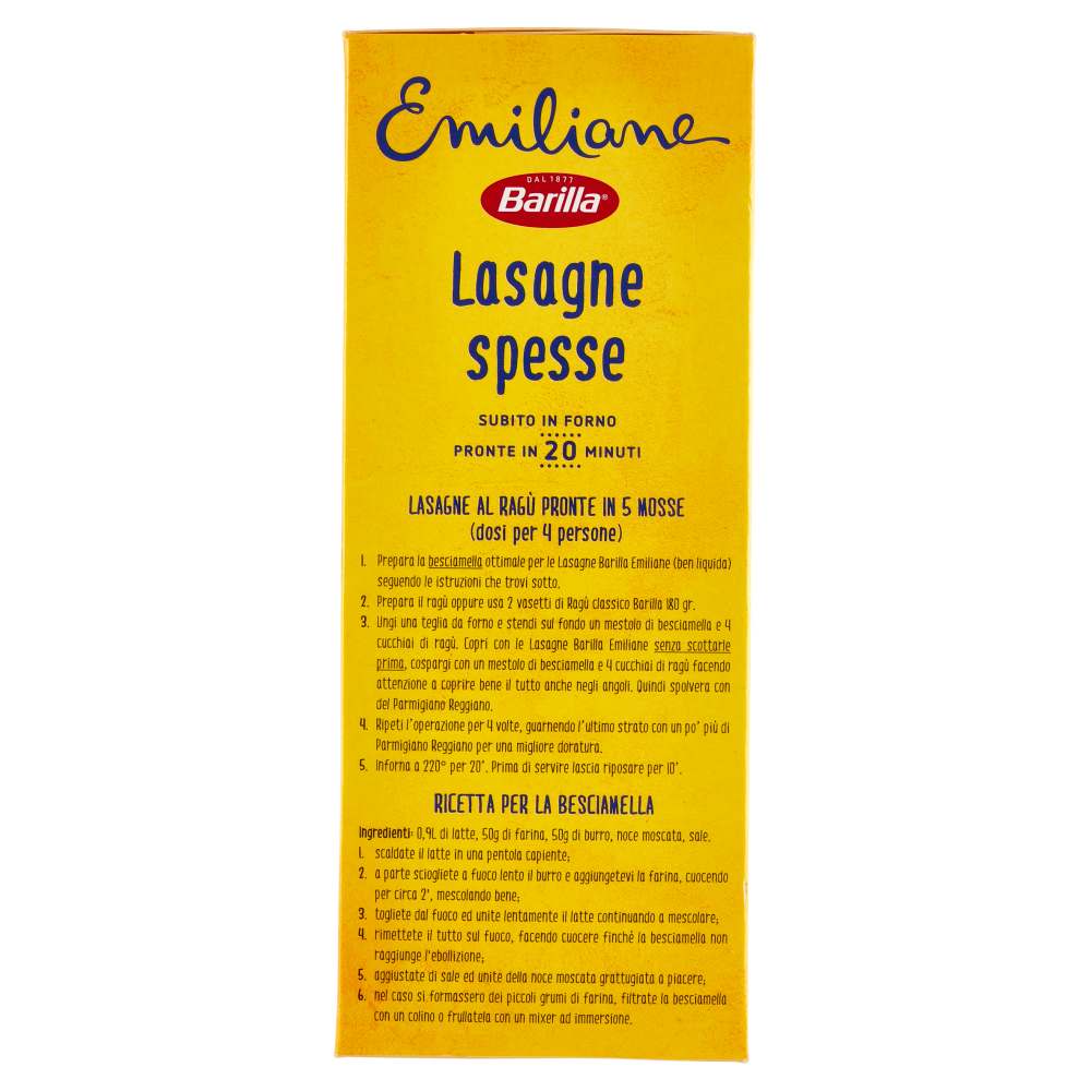 Barilla Emiliane Lasagne All'uovo 500g | Carrefour