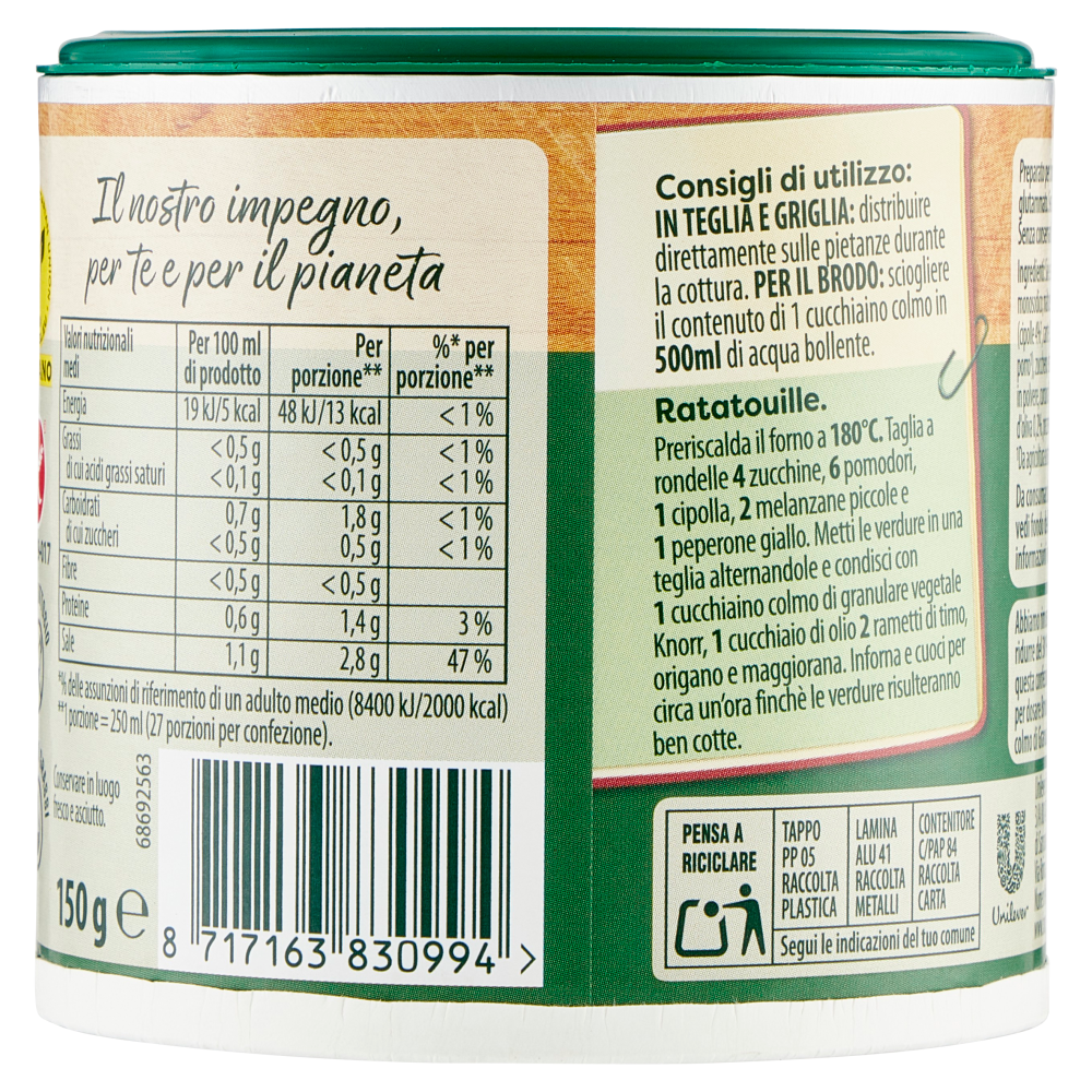 Il Nutrimento - Preparato per brodo vegetale granulare - 120 g –  Biologicamente LiveShop