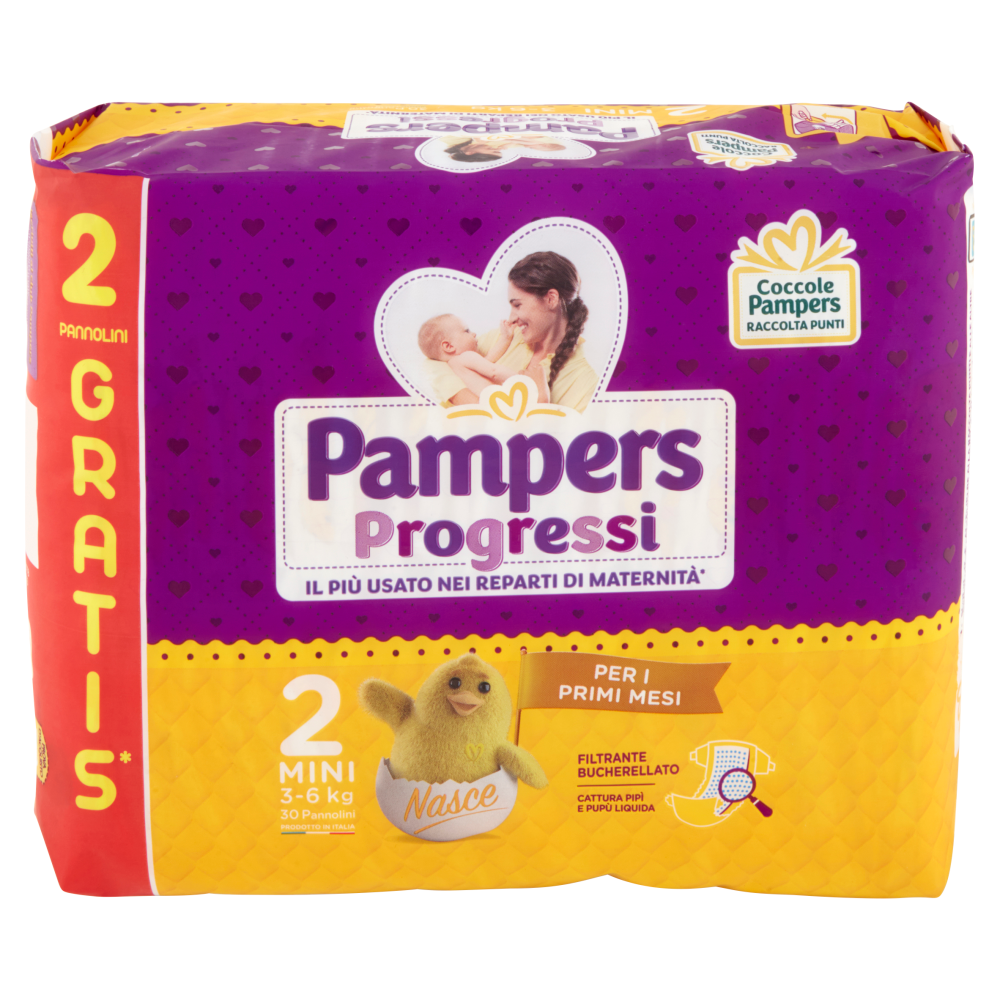 Pampers Progressi Mini x28+2 | Carrefour