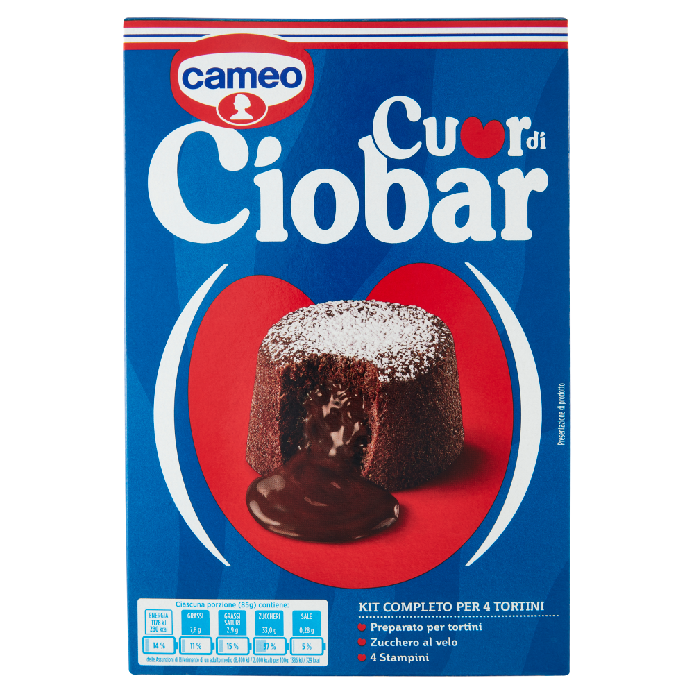 cameo Cuor di Ciobar Kit Completo per 4 Tortini 233 g | Carrefour