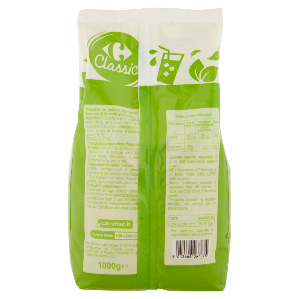 Carrefour Classic Tè Verde filtri 25 x 1,75 g