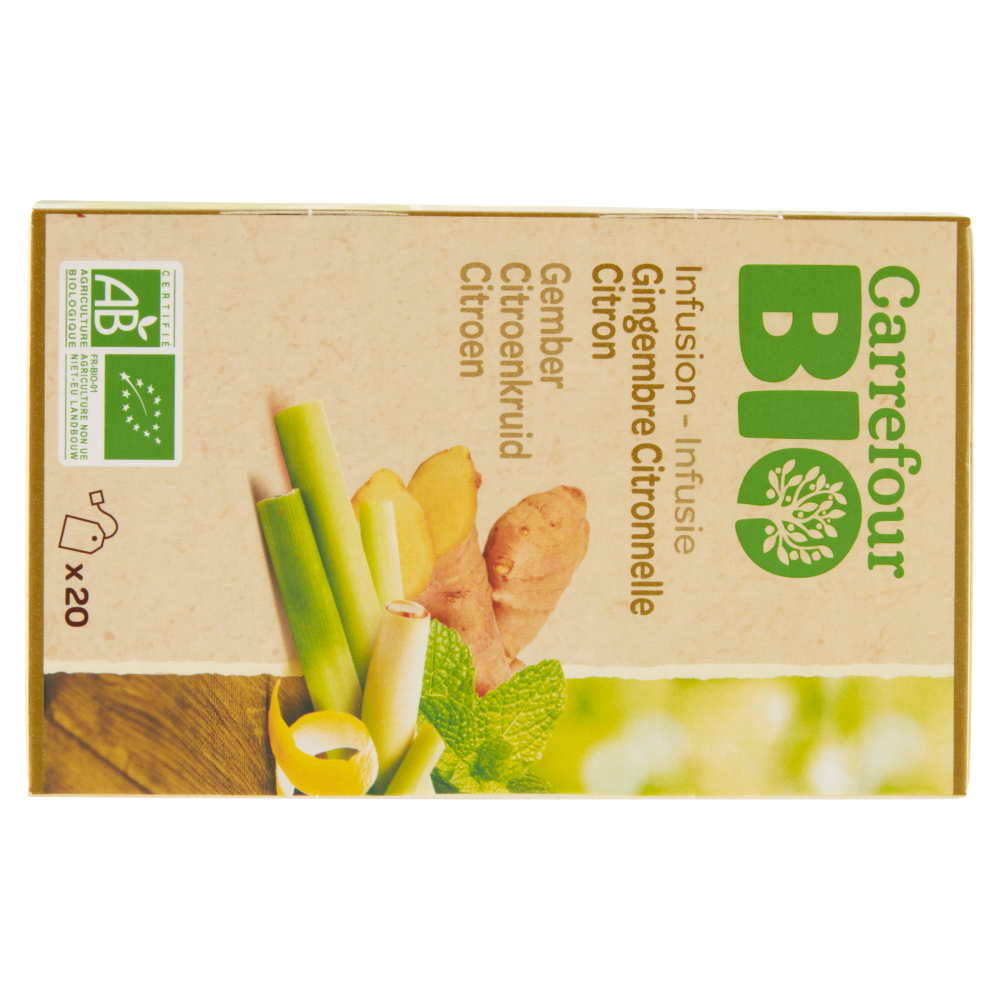 Carrefour Bio Infuso Zenzero Citronella Limone 20 x 1,5 g