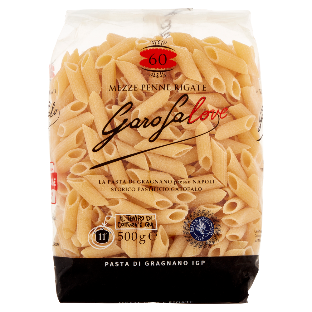 Garofalo Mezze Penne Rigate 60 Pasta di Gragnano IGP 500 g