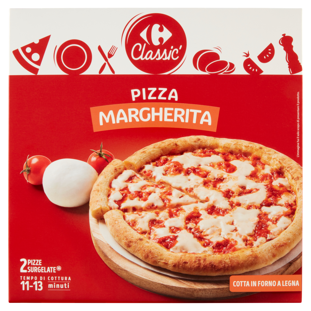 Carrefour Classic Pizza Margherita Surgelata 2 x 330 g