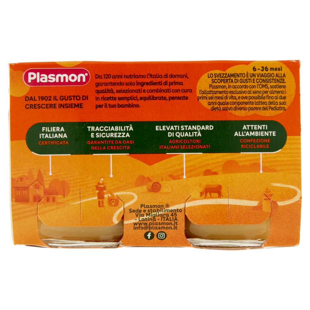 PLASMON OMOGENEIZZATO MELA E AGRUMI 2X104GR