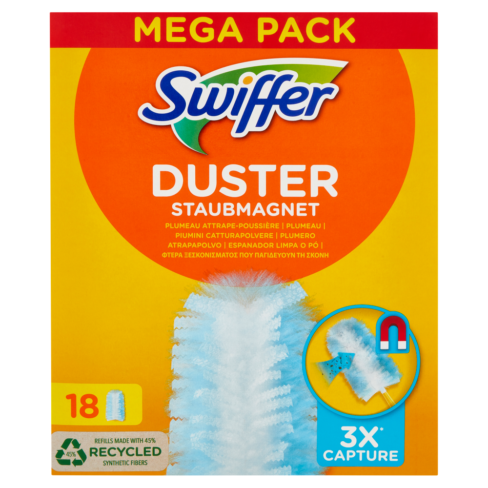 Swiffer Duster Ricambi Per Piumino Cattura Polvere 8 Pezzi, Con Profumo  Ambi Pur