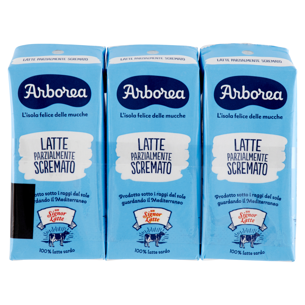 Arborea Latte Parzialmente Scremato 3 X 200 Ml Carrefour