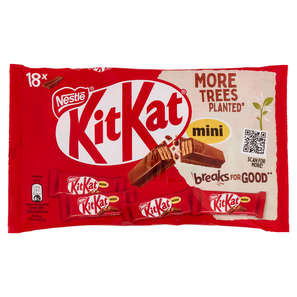 NESTLÉ KITKAT MINI Wafer Ricoperto Di Cioccolato Al Latte 18 Snack Da ...