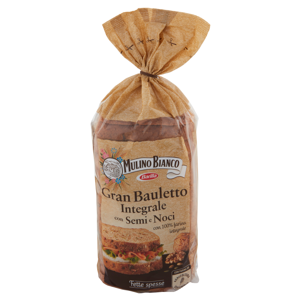 Mulino Bianco Gran Bauletto Integrale Pane con Semi e Noci 465g