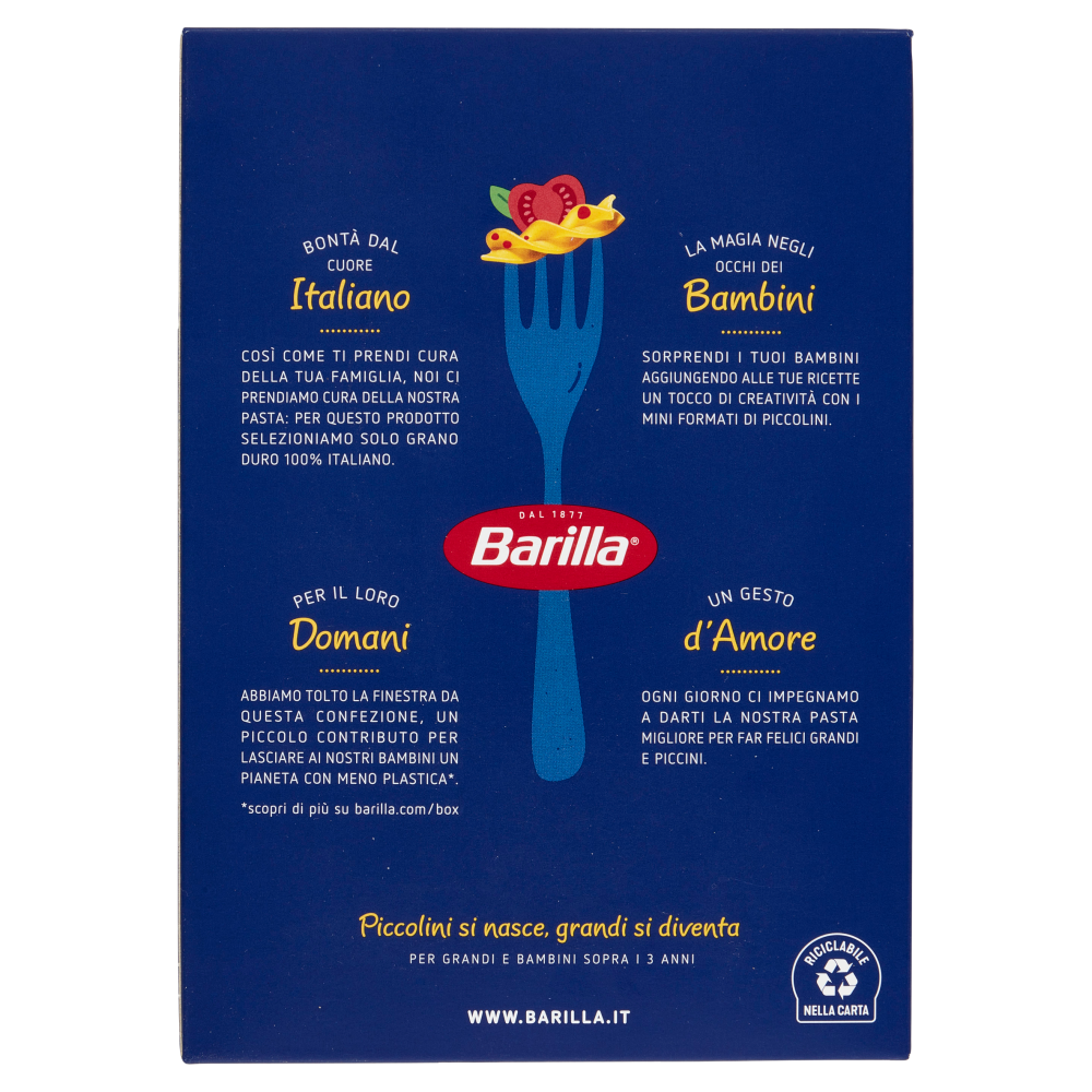 Barilla Pasta Piccolini Mini Fusilli Grano Italiano G Carrefour