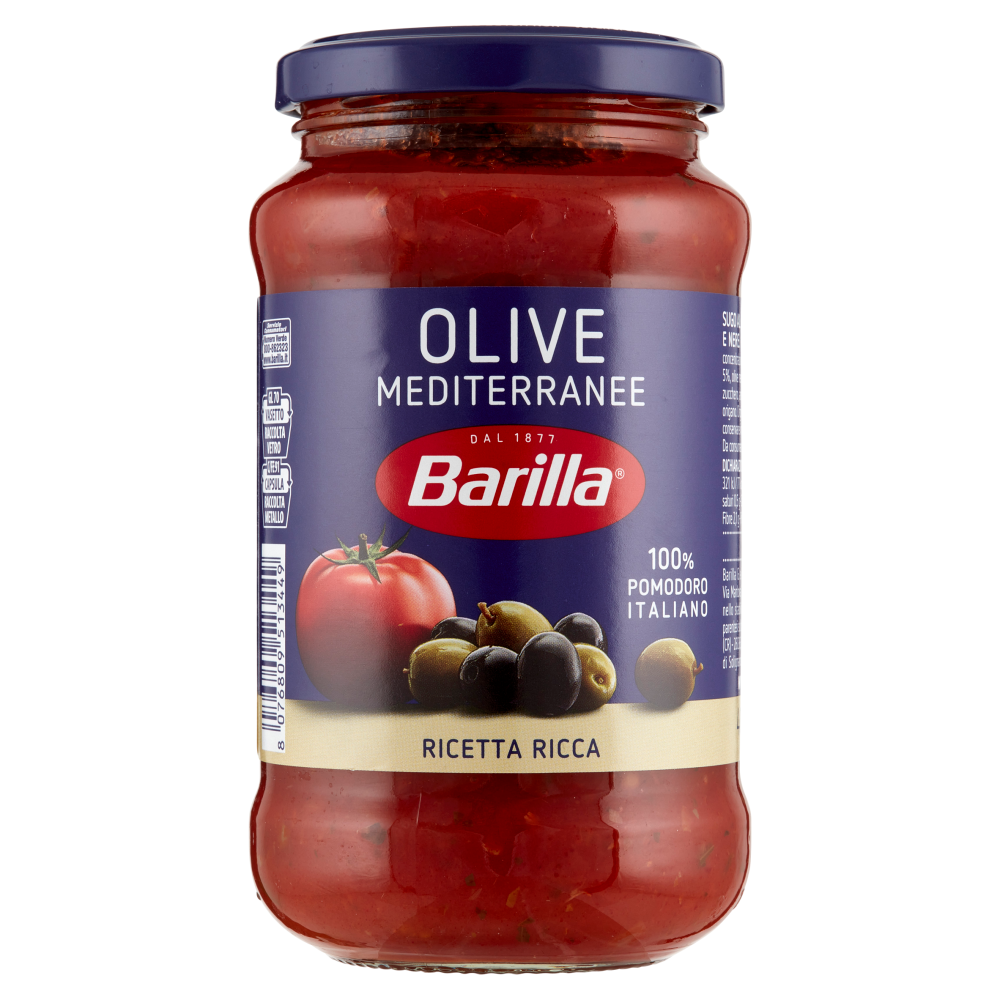 Barilla Sugo Olive 100% Pomodoro Italiano Condimento per Pasta 400 g