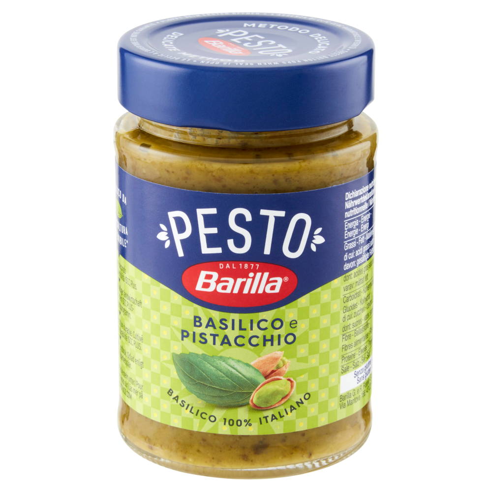 Barilla Pesto Basilico E Pistacchio Condimento E Sugo Per Pasta 190 G