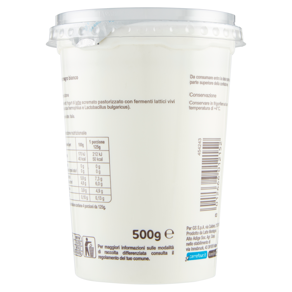 Carrefour Classic Yogurt Magro Bianco 500 g