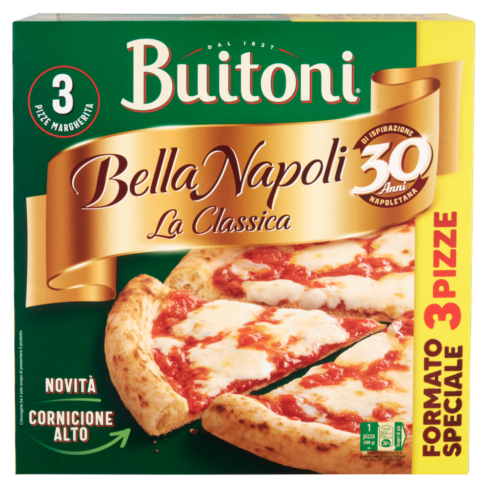 BUITONI Bella Napoli La Classica Margherita Pizza Surgelata (3 Pizze ...