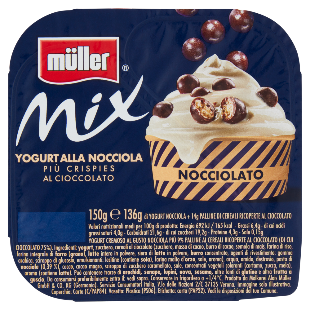 Yomo Delta Yogurt Greco 0% grassi, Pesca e Albicocca, 150g