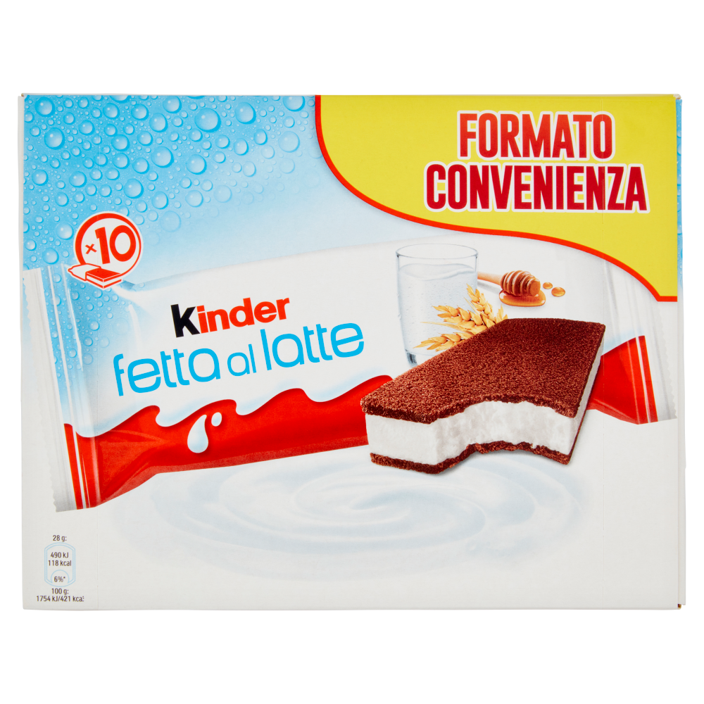 Kinder Fetta Al Latte 10 X 28 G Carrefour