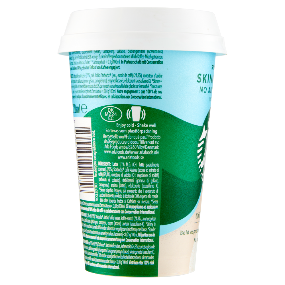 Starbucks Skinny Latte No Added Sugar 220 Ml Carrefour