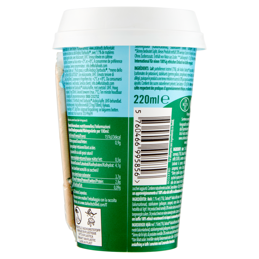 Starbucks Skinny Latte No Added Sugar 220 Ml Carrefour