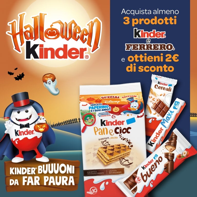 Halloween 2024 con Kinder e Ferrero