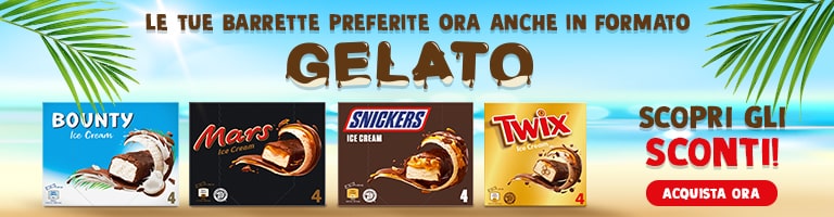 Acquista online il tuo snack gelato preferito!